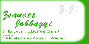 zsanett jobbagyi business card